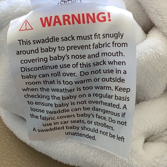 Petite L’Amour swaddle wrap ivory off white with lion embroidered very soft - Picture 13 of 14